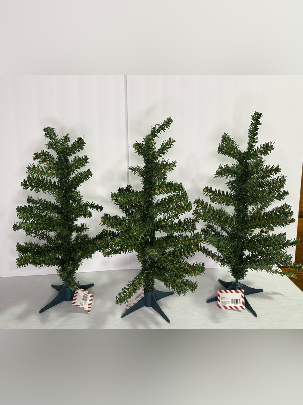 Hobby Lobby My Little Christmas 18" Mini Basic Tree Set of 3 Holiday Village